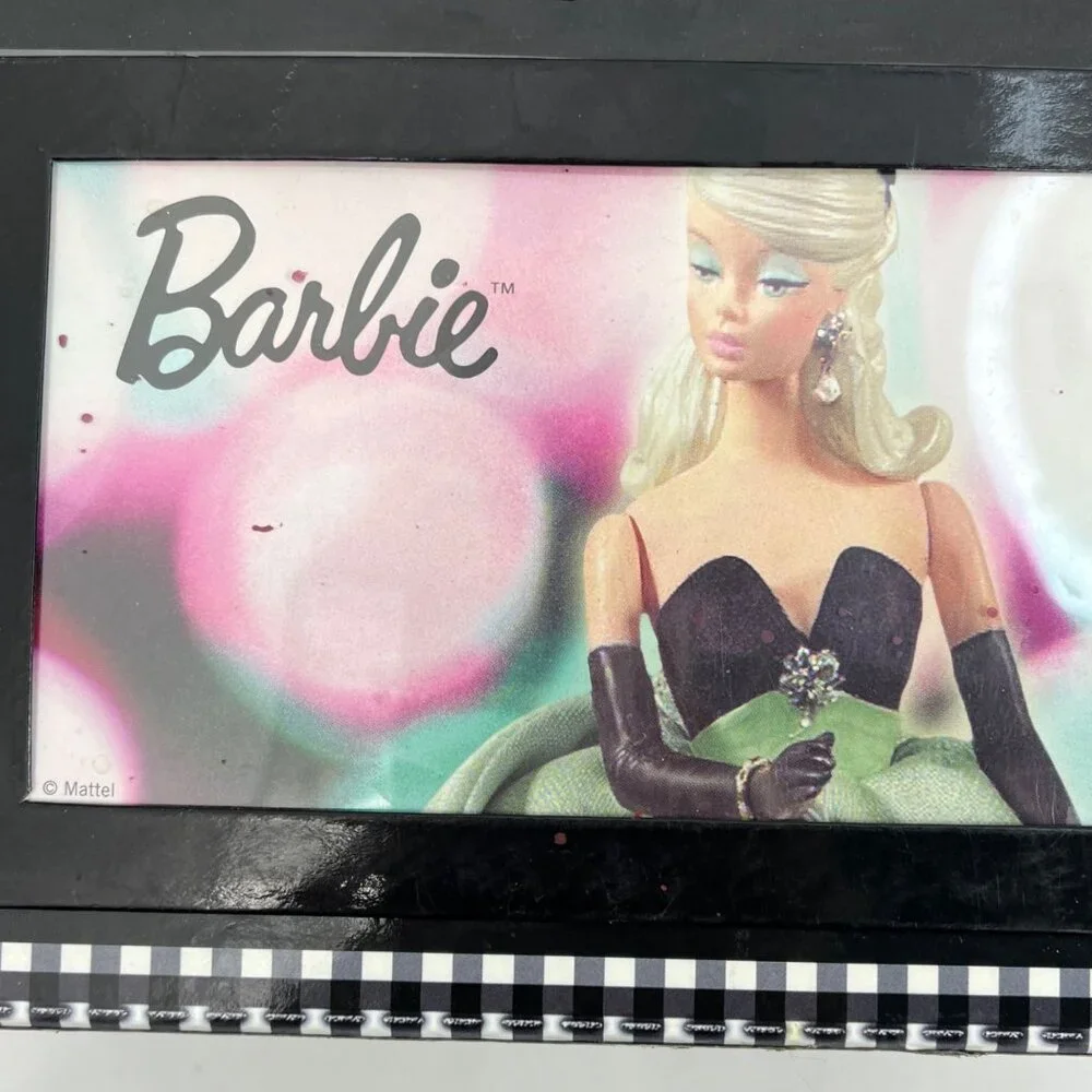 Barbie Photo Storage Box Organizer Black 2004 vintage,fashion, trendy  organizer